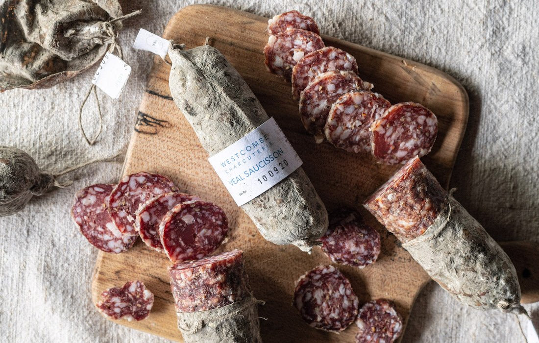 Veal Saucisson - Westcombe Charcuterie - Pipers Farm 